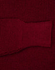 The Real McCoy's Fisherman's Turtle Neck Sweater Maroon