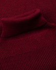 The Real McCoy's Fisherman's Turtle Neck Sweater Maroon