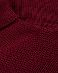The Real McCoy's Fisherman's Turtle Neck Sweater Maroon