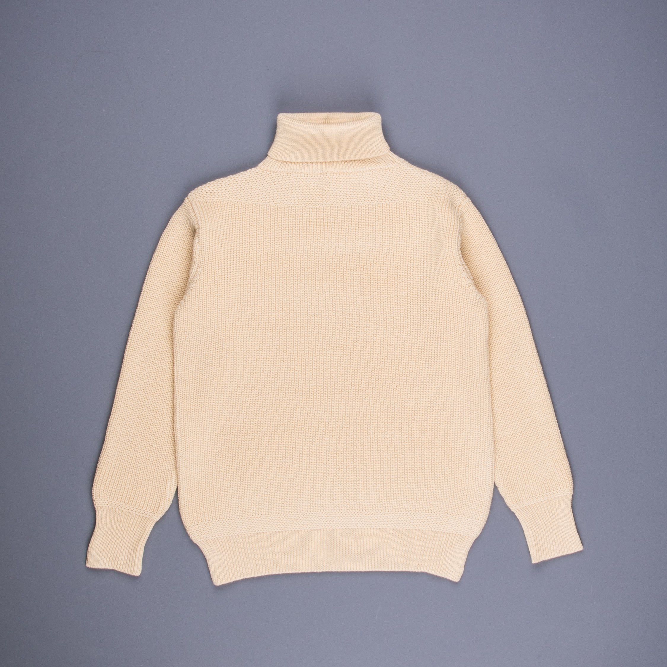 The Real McCoy&#39;s Fisherman&#39;s Turtle Neck Sweater Ecru