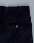 Rota Pantaloni High Rise Regular Fit 14-Wale Corduroy Blu Scuro