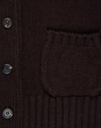 William Lockie x Frans Boone Alain 3-Pocket Cardigan Lambswool Ebony