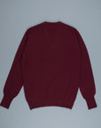 William Lockie Oxton Cashmere V-Neck Damson
