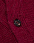 William Lockie x Frans Boone Alain 3-Pocket Cardigan Lambswool Bordeaux