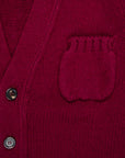 William Lockie x Frans Boone Alain 3-Pocket Cardigan Lambswool Bordeaux