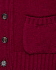 William Lockie x Frans Boone Alain 3-Pocket Cardigan Lambswool Bordeaux