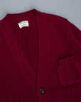 William Lockie x Frans Boone Alain 3-Pocket Cardigan Lambswool Bordeaux