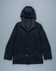 Kired Wang Reversible Coat Blu Notte - Grigio Gessato