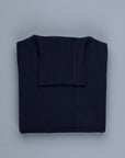 William Lockie x Frans Boone Tip Super Geelong Roll Neck Dark Navy