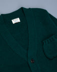 William Lockie x Frans Boone Alain 3-Pocket Cardigan Lambswool Tartan Green