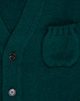 William Lockie x Frans Boone Alain 3-Pocket Cardigan Lambswool Tartan Green