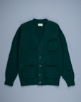 William Lockie x Frans Boone Alain 3-Pocket Cardigan Lambswool Tartan Green