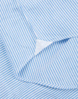 Finamore Gaeta Shirt Pinpoint Oxford Lucio Collar blue Stripe