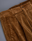 Orslow Two Tuck Wide Corduroy Trousers Camel