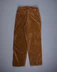 Orslow Two Tuck Wide Corduroy Trousers Camel