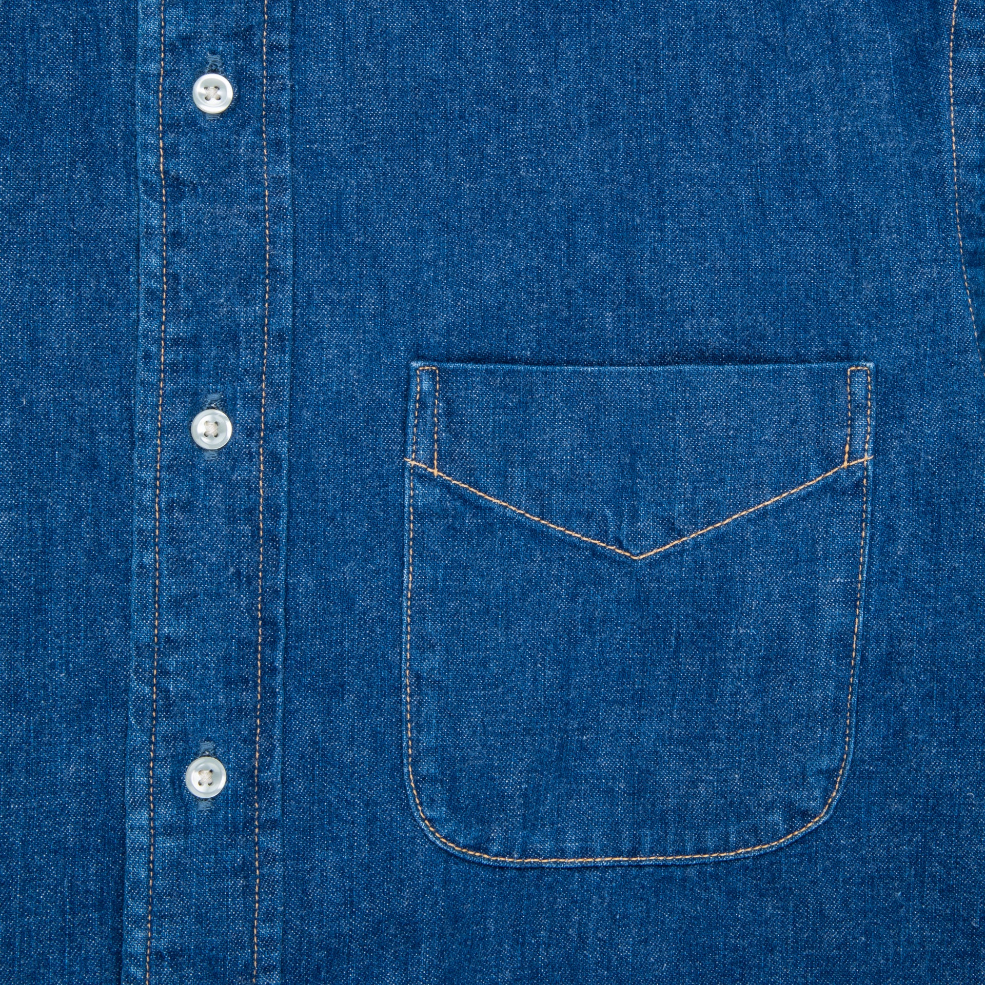 OrSlow Button Down denim shirt 2 year wash