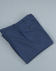 Rota Pantaloni High Rise Regular Fit Hopsack Blu Navy Melange