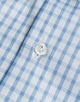 Finamore Milano Shirt Eduardo Collar Alumo Light Blue Triple Check