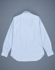 Finamore Gaeta Shirt Pinpoint Oxford Sergio Collar Blue Stripe