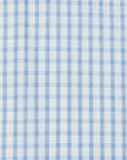 Finamore Milano Shirt Eduardo Collar Alumo Light Blue Triple Check