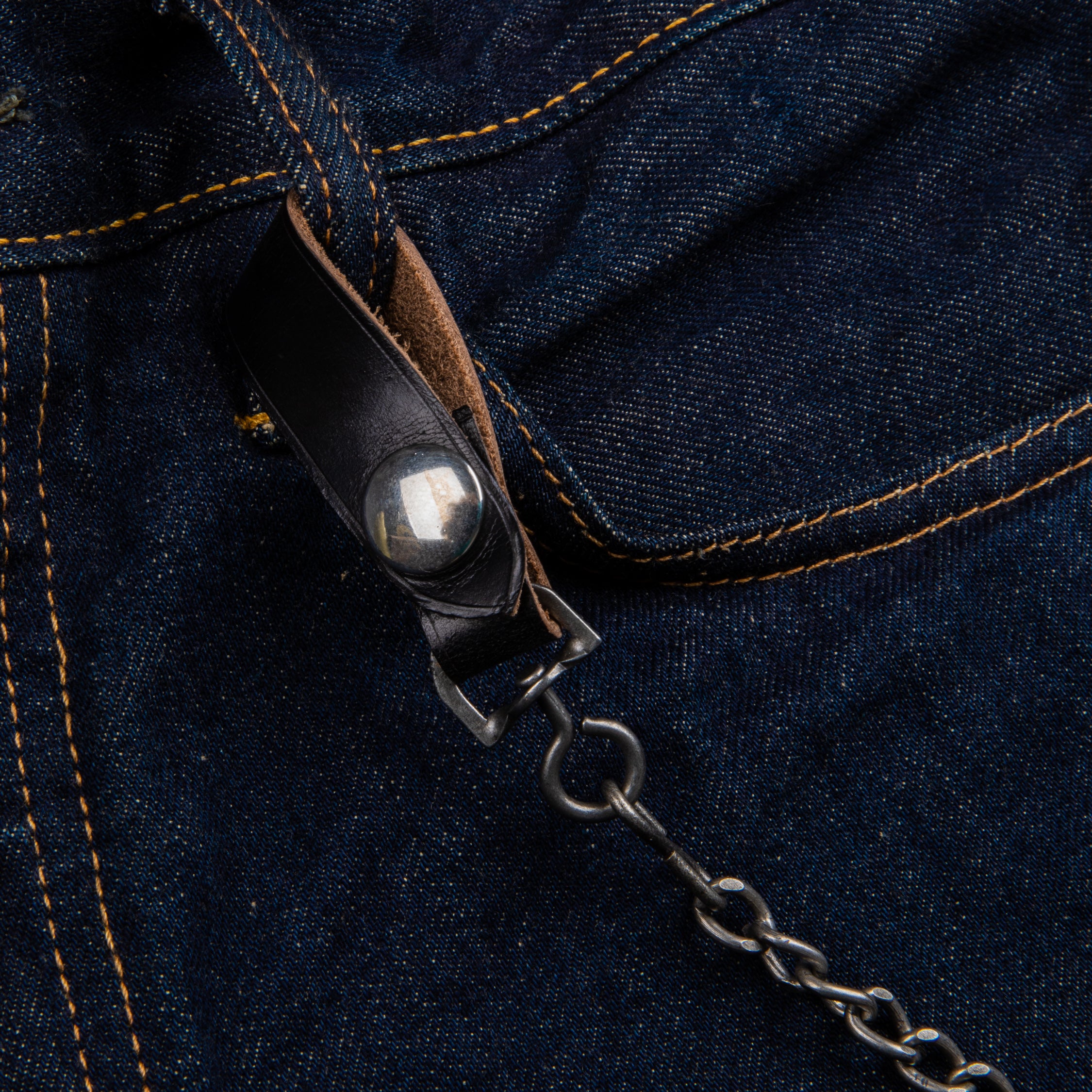 RRL Leather Chain Wallet Dark Brown