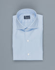 Finamore Napoli Shirt Eduardo Collar Alumo Castello Oxford Light Blue