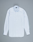 Finamore Napoli Shirt Eduardo Collar Alumo Castello Oxford Light Blue