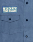 The Real McCoy's 8HU HBT Workshirt SS Stroh's Ink Blu