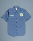 The Real McCoy's 8HU HBT Workshirt SS Stroh's Ink Blu