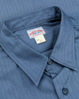 The Real McCoy's 8HU HBT Workshirt SS Stroh's Ink Blu