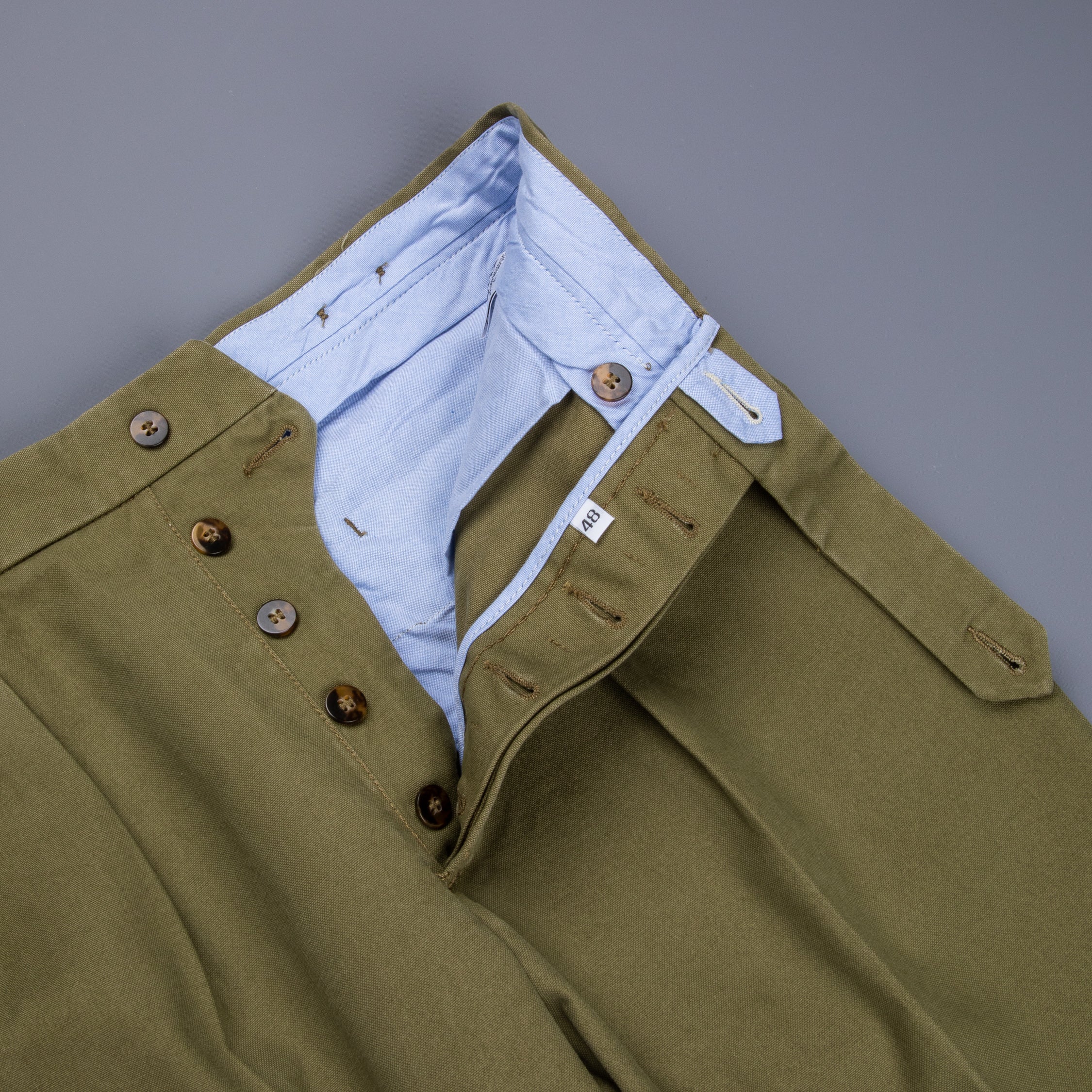 Rota by Frans Boone Easy High Rise Fit Cotton Canvas Oliva – Frans