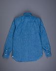 Finamore Gaeta shirt Sergio collar uneven yarn chambray