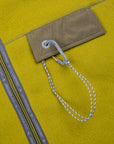 And Wander Wool Fleece Cardigan Yellow Green
