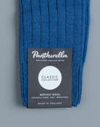 Frans Boone x Pantherella Packington Merino wool socks Deep Blue
