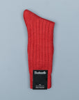 Frans Boone x Pantherella Packington Merino wool socks Terracotta