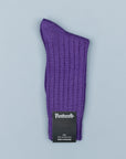 Frans Boone x Pantherella Packington Merino wool socks Dark Purple