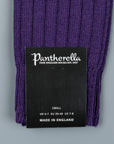 Frans Boone x Pantherella Packington Merino wool socks Dark Purple