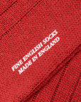 Frans Boone x Pantherella Packington Merino wool socks Terracotta