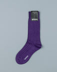 Frans Boone x Pantherella Packington Merino wool socks Dark Purple