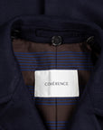 Cohérence Corb Melton Jersey overcoat dark Blue