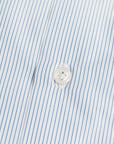Finamore Milano Shirt Eduardo Collar Alumo Navy Pencil Stripe