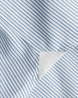 Finamore Milano Shirt Eduardo Collar Alumo Navy Pencil Stripe