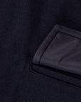 Cohérence Corb Melton Jersey Overcoat Dark Blue