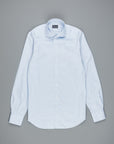 Finamore Milano shirt Eduardo collar Alumo oxford light blue