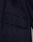 Cohérence Corb Melton Jersey Overcoat Dark Blue