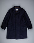 Cohérence Corb Melton Jersey Overcoat Dark Blue