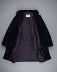 Cohérence Corb Melton Jersey Overcoat Dark Blue