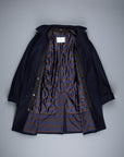 Cohérence Corb Melton Jersey Overcoat Dark Blue