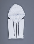 James Perse Vintage Cotton Zip Hoodie White