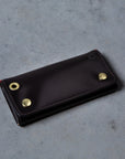 Croots Malton Bridle Leather Worker Wallet Dark Havana